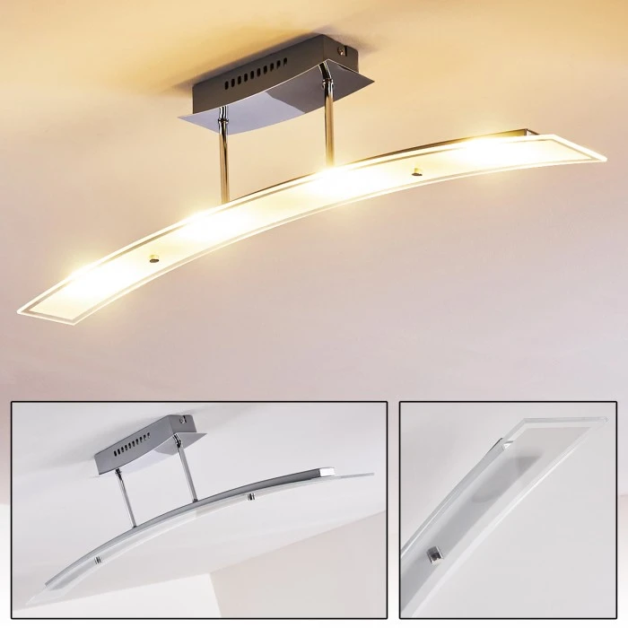 Hofstein Broom Deckenleuchte LED Silber, 4-flammig 1 Hofstein Broom Deckenleuchte LED Silber, 4-flammig