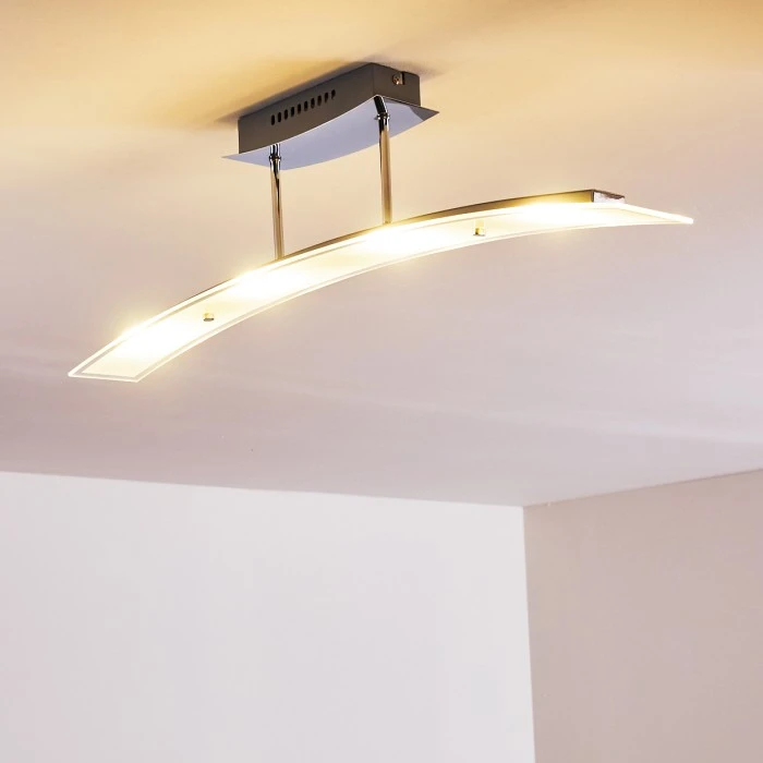 Hofstein Broom Deckenleuchte LED Silber, 4-flammig 2 Hofstein Broom Deckenleuchte LED Silber, 4-flammig – Bild 2