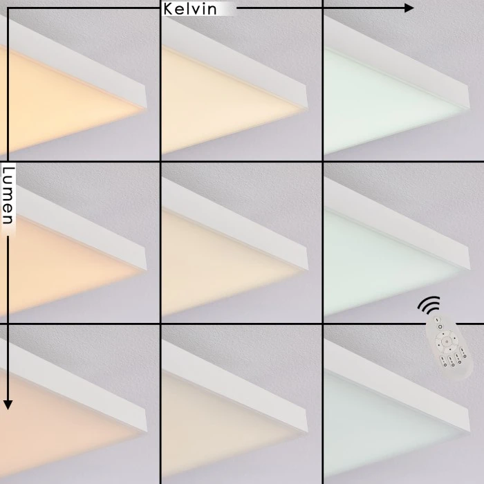 Hofstein Buenaventura LED Panel Weiß, 1-flammig, Fernbedienung 2 Hofstein Buenaventura LED Panel Weiß, 1-flammig, Fernbedienung – Bild 2