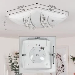 Hofstein Buochs Deckenleuchte LED Weiß, 1-flammig -LED Leuchten Verkäufe 2022 buochs deckenleuchte h3542330 3