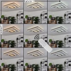 Hofstein Buonas Deckenleuchte LED Wei&szlig;, 1-flammig, Fernbedienung -LED Leuchten Verkäufe 2022 buonas deckenleuchte h3458778 6