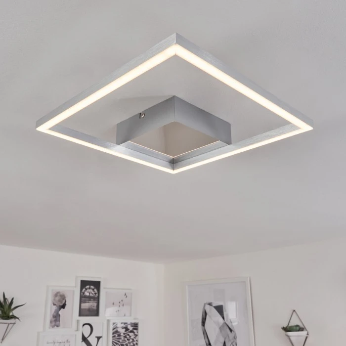 Hofstein Buren Deckenleuchte LED Nickel-Matt, 1-flammig 11 Hofstein Buren Deckenleuchte LED Nickel-Matt, 1-flammig – Bild 11