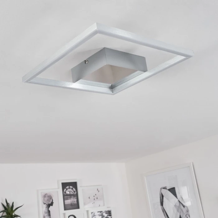 Hofstein Buren Deckenleuchte LED Nickel-Matt, 1-flammig 12 Hofstein Buren Deckenleuchte LED Nickel-Matt, 1-flammig – Bild 12