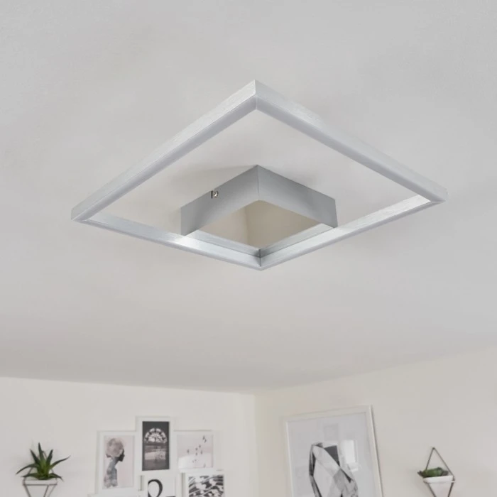 Hofstein Buren Deckenleuchte LED Nickel-Matt, 1-flammig 14 Hofstein Buren Deckenleuchte LED Nickel-Matt, 1-flammig – Bild 14