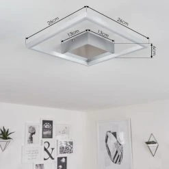 Hofstein Buren Deckenleuchte LED Nickel-Matt, 1-flammig 17 Hofstein Buren Deckenleuchte LED Nickel-Matt, 1-flammig -LED Leuchten Verkäufe 2022 buren deckenleuchte h3446614 3