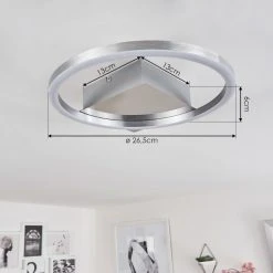 Hofstein Buren Deckenleuchte LED Nickel-Matt, 1-flammig -LED Leuchten Verkäufe 2022 buren deckenleuchte h3446638 3