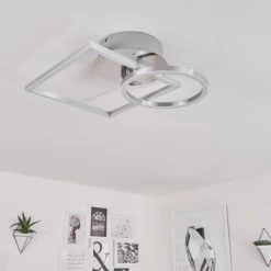 Hofstein Buren Deckenleuchte LED Nickel-Matt, 1-flammig -LED Leuchten Verkäufe 2022 buren deckenleuchte h3446737 14