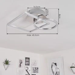 Hofstein Buren Deckenleuchte LED Nickel-Matt, 1-flammig -LED Leuchten Verkäufe 2022 buren deckenleuchte h3446737 3