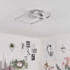 Hofstein Buren Deckenleuchte LED Nickel-Matt, 1-flammig -LED Leuchten Verkäufe 2022 buren deckenleuchte h3446737 9