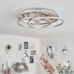 Hofstein Buren Deckenleuchte LED Nickel-Matt, 1-flammig -LED Leuchten Verkäufe 2022 buren deckenleuchte h3446836 13