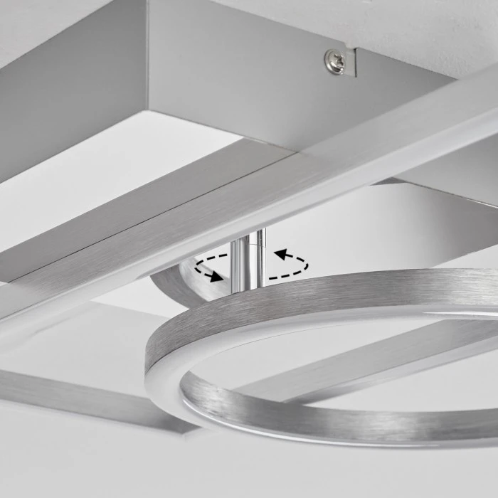 Hofstein Buren Deckenleuchte LED Nickel-Matt, 1-flammig 3 Hofstein Buren Deckenleuchte LED Nickel-Matt, 1-flammig – Bild 3