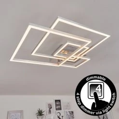 Hofstein Buren Deckenleuchte LED Nickel-Matt, 1-flammig