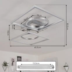 Hofstein Buren Deckenleuchte LED Nickel-Matt, 1-flammig -LED Leuchten Verkäufe 2022 buren deckenleuchte h3447512 3