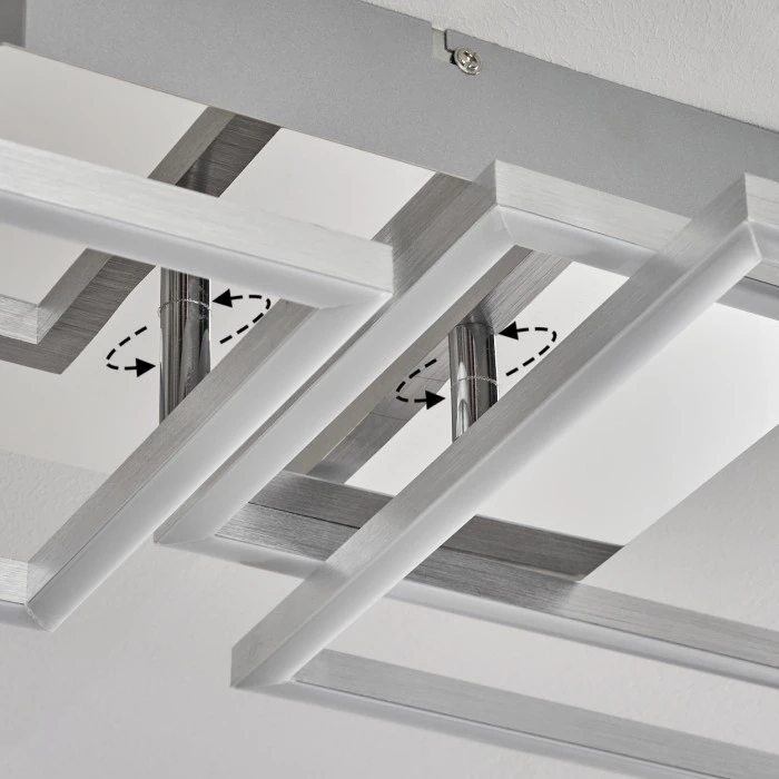 Hofstein Buren Deckenleuchte LED Nickel-Matt, 1-flammig 3 Hofstein Buren Deckenleuchte LED Nickel-Matt, 1-flammig – Bild 3