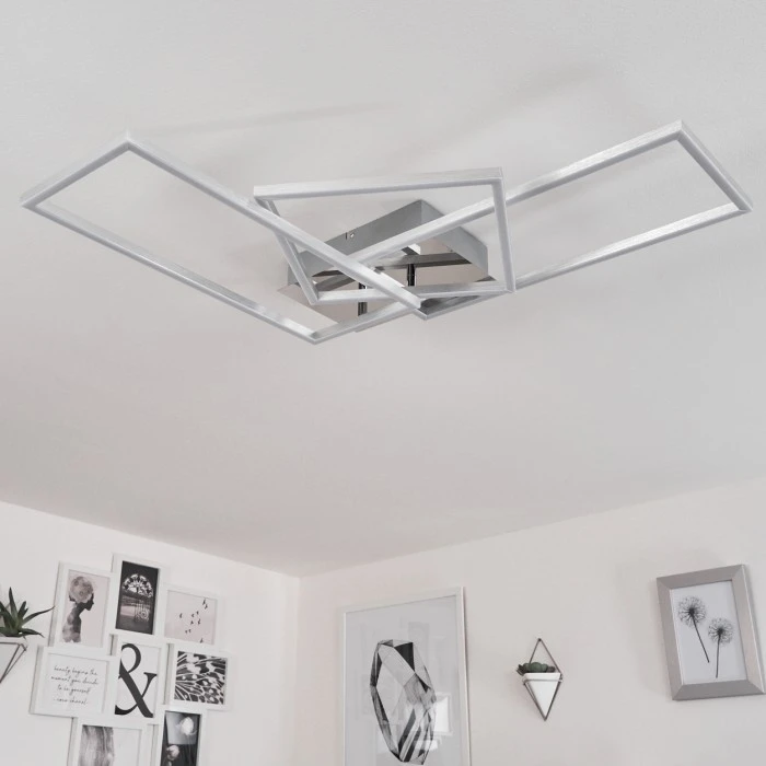 Hofstein Buren Deckenleuchte LED Nickel-Matt, 1-flammig 5 Hofstein Buren Deckenleuchte LED Nickel-Matt, 1-flammig – Bild 5