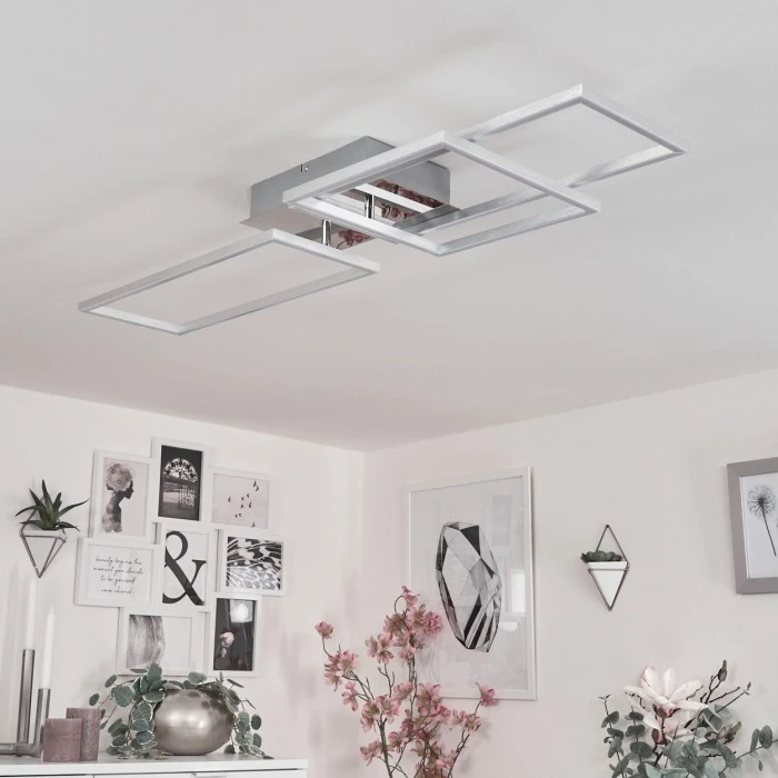 Hofstein Buren Deckenleuchte LED Nickel-Matt, 1-flammig 10 Hofstein Buren Deckenleuchte LED Nickel-Matt, 1-flammig – Bild 10