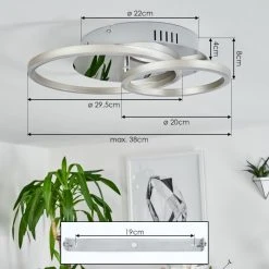 Hofstein Buren Deckenleuchte LED Chrom, Aluminium, 1-flammig -LED Leuchten Verkäufe 2022 buren deckenleuchte h3561225 3