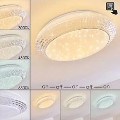 Hofstein Burton Deckenleuchte LED Weiß, 1-flammig