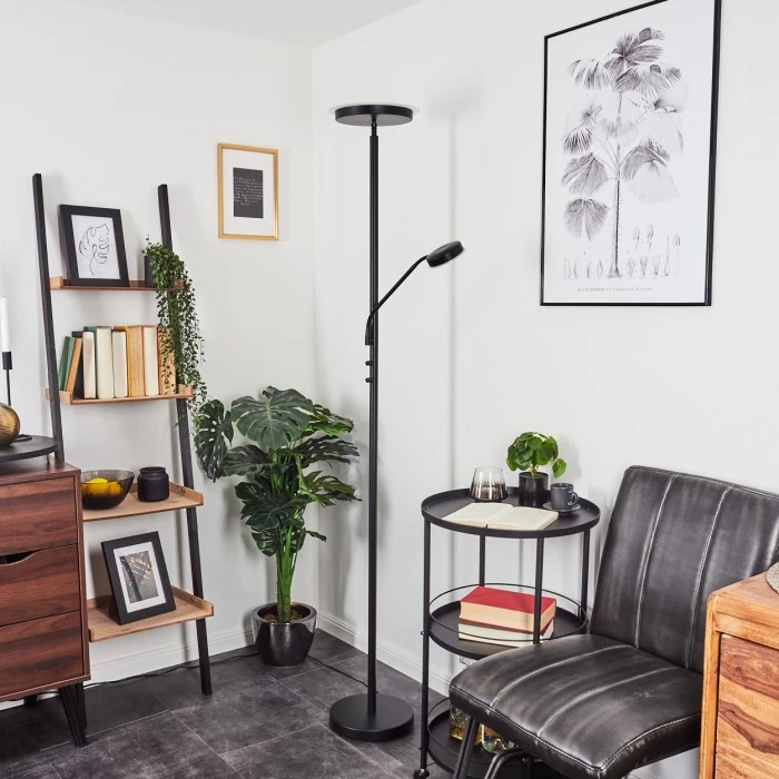 Hofstein Busswil Deckenfluter LED Schwarz, 2-flammig 10 Hofstein Busswil Deckenfluter LED Schwarz, 2-flammig – Bild 10