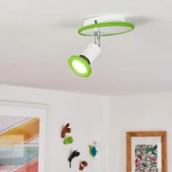 Hofstein Cabri Deckenleuchte LED Chrom, Gr&uuml;n, Wei&szlig;, 1-flammig -LED Leuchten Verkäufe 2022 cabri deckenleuchte h3551806 6