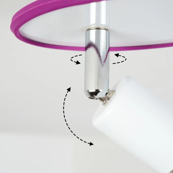 Hofstein Cabri Deckenleuchte LED Chrom, Weiß, Lila, 1-flammig 6 Hofstein Cabri Deckenleuchte LED Chrom, Weiß, Lila, 1-flammig – Bild 6