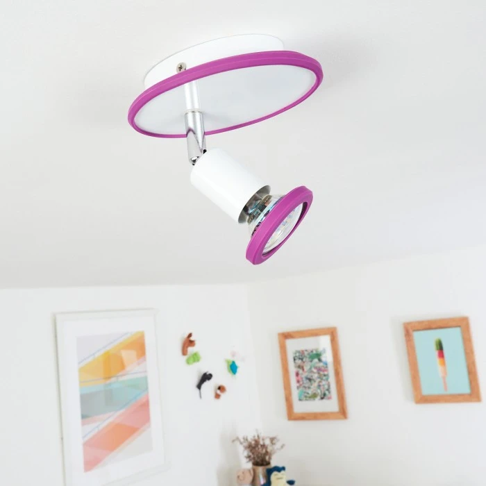 Hofstein Cabri Deckenleuchte LED Chrom, Weiß, Lila, 1-flammig 10 Hofstein Cabri Deckenleuchte LED Chrom, Weiß, Lila, 1-flammig – Bild 10