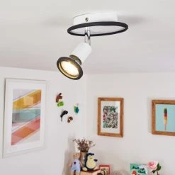 Hofstein Cabri Deckenleuchte LED Chrom, Schwarz, Wei&szlig;, 1-flammig -LED Leuchten Verkäufe 2022 cabri deckenleuchte h3551844 6