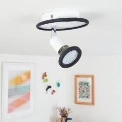 Hofstein Cabri Deckenleuchte LED Chrom, Schwarz, Wei&szlig;, 1-flammig -LED Leuchten Verkäufe 2022 cabri deckenleuchte h3551844 9