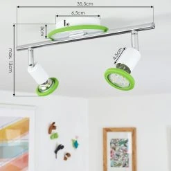 Hofstein Cabri Deckenleuchte LED Chrom, Grün, Weiß, 2-flammig 13 Hofstein Cabri Deckenleuchte LED Chrom, Grün, Weiß, 2-flammig -LED Leuchten Verkäufe 2022 cabri deckenleuchte h3551998 3