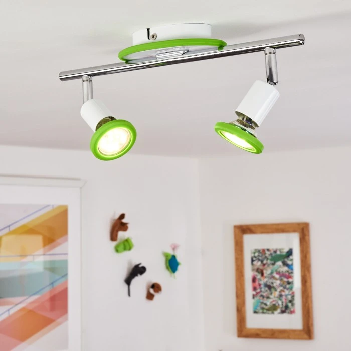 Hofstein Cabri Deckenleuchte LED Chrom, Grün, Weiß, 2-flammig 7 Hofstein Cabri Deckenleuchte LED Chrom, Grün, Weiß, 2-flammig – Bild 7