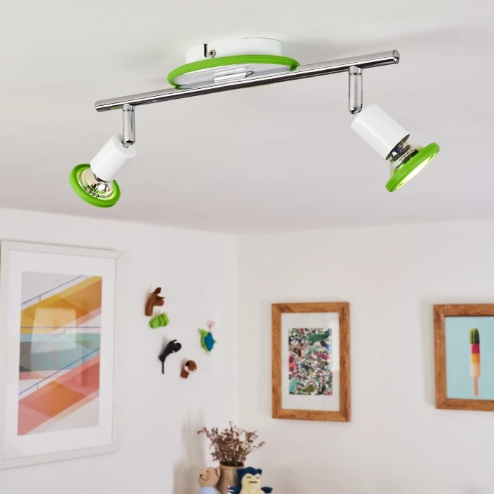 Hofstein Cabri Deckenleuchte LED Chrom, Grün, Weiß, 2-flammig 9 Hofstein Cabri Deckenleuchte LED Chrom, Grün, Weiß, 2-flammig – Bild 9