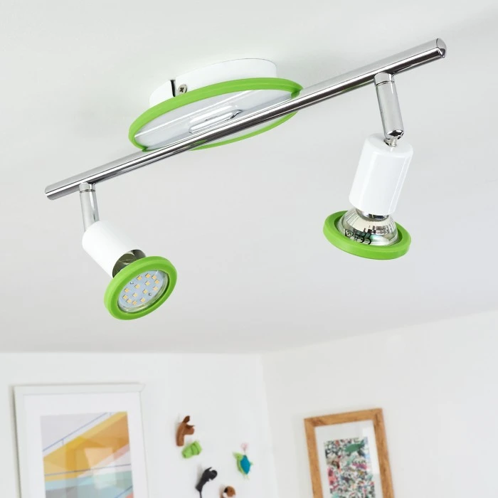 Hofstein Cabri Deckenleuchte LED Chrom, Grün, Weiß, 2-flammig 10 Hofstein Cabri Deckenleuchte LED Chrom, Grün, Weiß, 2-flammig – Bild 10