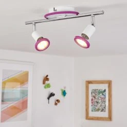 Hofstein Cabri Deckenleuchte LED Chrom, Wei&szlig;, Lila, 2-flammig -LED Leuchten Verkäufe 2022 cabri deckenleuchte h3552001 10