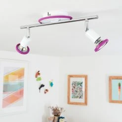 Hofstein Cabri Deckenleuchte LED Chrom, Wei&szlig;, Lila, 2-flammig -LED Leuchten Verkäufe 2022 cabri deckenleuchte h3552001 11