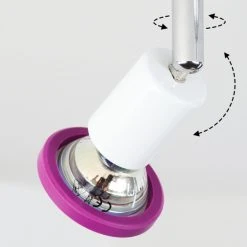 Hofstein Cabri Deckenleuchte LED Chrom, Wei&szlig;, Lila, 2-flammig -LED Leuchten Verkäufe 2022 cabri deckenleuchte h3552001 5