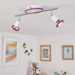 Hofstein Cabri Deckenleuchte LED Chrom, Wei&szlig;, Lila, 2-flammig -LED Leuchten Verkäufe 2022 cabri deckenleuchte h3552001 8