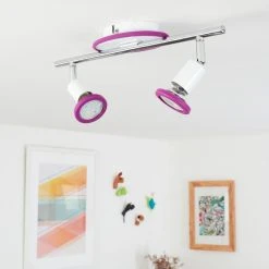 Hofstein Cabri Deckenleuchte LED Chrom, Wei&szlig;, Lila, 2-flammig -LED Leuchten Verkäufe 2022 cabri deckenleuchte h3552001 9