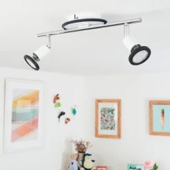 Hofstein Cabri Deckenleuchte LED Chrom, Schwarz, Wei&szlig;, 2-flammig -LED Leuchten Verkäufe 2022 cabri deckenleuchte h3552025 11