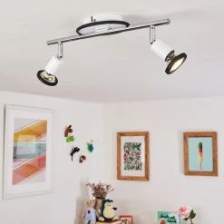 Hofstein Cabri Deckenleuchte LED Chrom, Schwarz, Wei&szlig;, 2-flammig -LED Leuchten Verkäufe 2022 cabri deckenleuchte h3552025 6