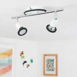 Hofstein Cabri Deckenleuchte LED Chrom, Schwarz, Wei&szlig;, 2-flammig -LED Leuchten Verkäufe 2022 cabri deckenleuchte h3552025 9