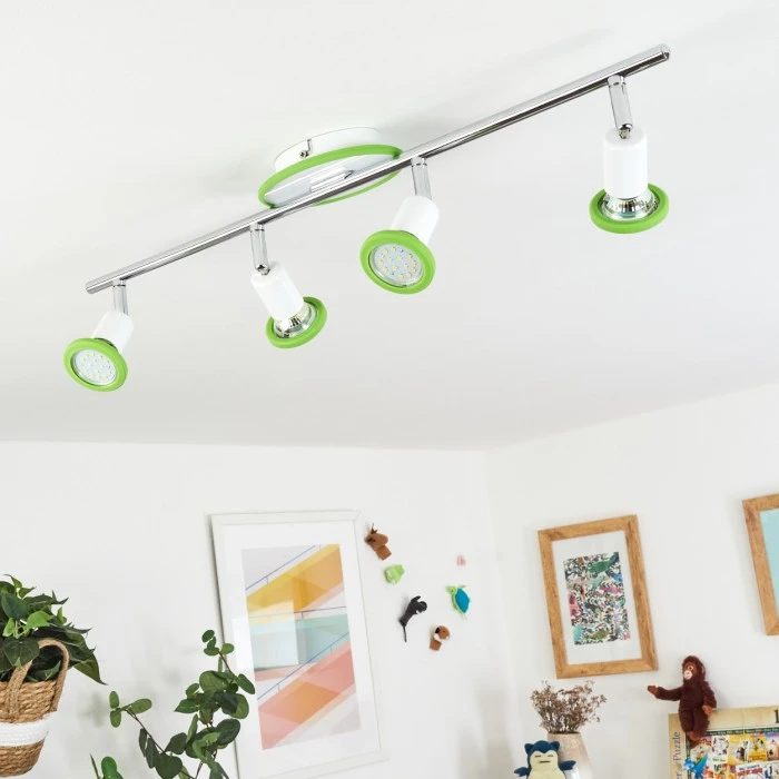 Hofstein Cabri Deckenleuchte LED Chrom, Grün, Weiß, 4-flammig 2 Hofstein Cabri Deckenleuchte LED Chrom, Grün, Weiß, 4-flammig – Bild 2