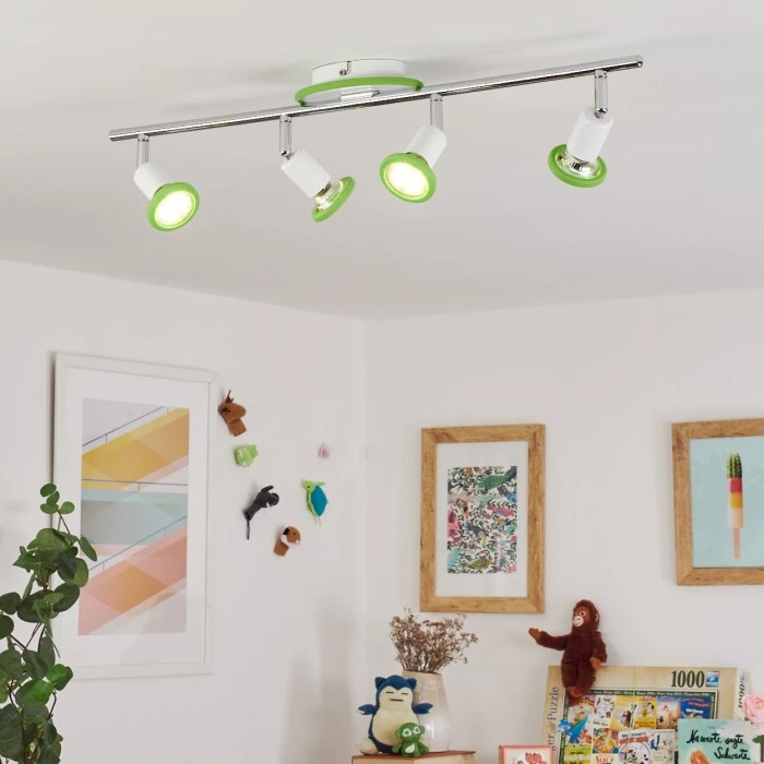 Hofstein Cabri Deckenleuchte LED Chrom, Grün, Weiß, 4-flammig 11 Hofstein Cabri Deckenleuchte LED Chrom, Grün, Weiß, 4-flammig – Bild 11