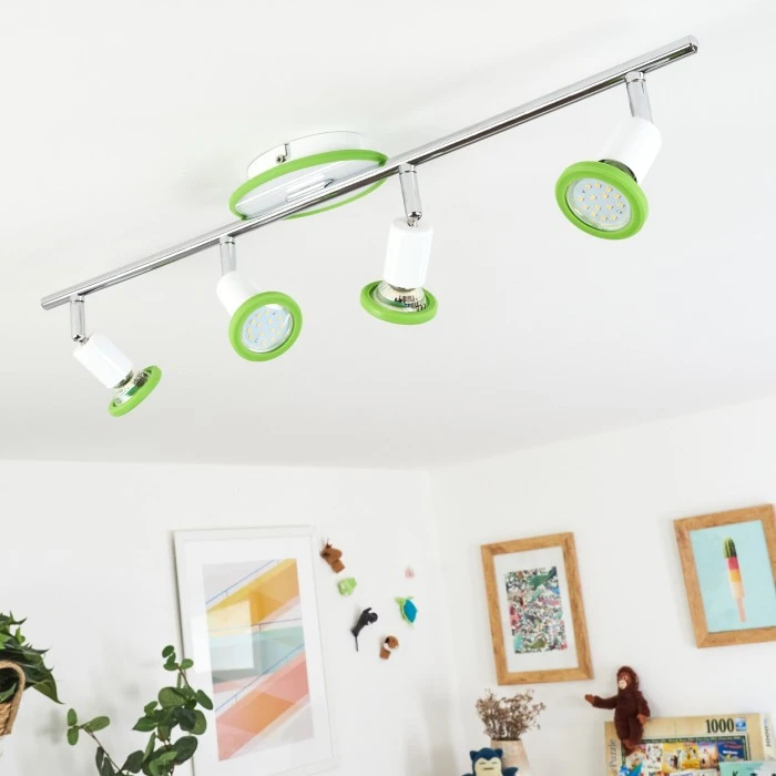 Hofstein Cabri Deckenleuchte LED Chrom, Grün, Weiß, 4-flammig 12 Hofstein Cabri Deckenleuchte LED Chrom, Grün, Weiß, 4-flammig – Bild 12