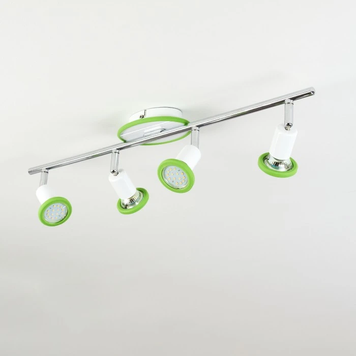 Hofstein Cabri Deckenleuchte LED Chrom, Grün, Weiß, 4-flammig 8 Hofstein Cabri Deckenleuchte LED Chrom, Grün, Weiß, 4-flammig – Bild 8