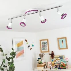 Hofstein Cabri Deckenleuchte LED Chrom, Weiß, Lila, 4-flammig 23 Hofstein Cabri Deckenleuchte LED Chrom, Weiß, Lila, 4-flammig -LED Leuchten Verkäufe 2022 cabri deckenleuchte h3552063 11