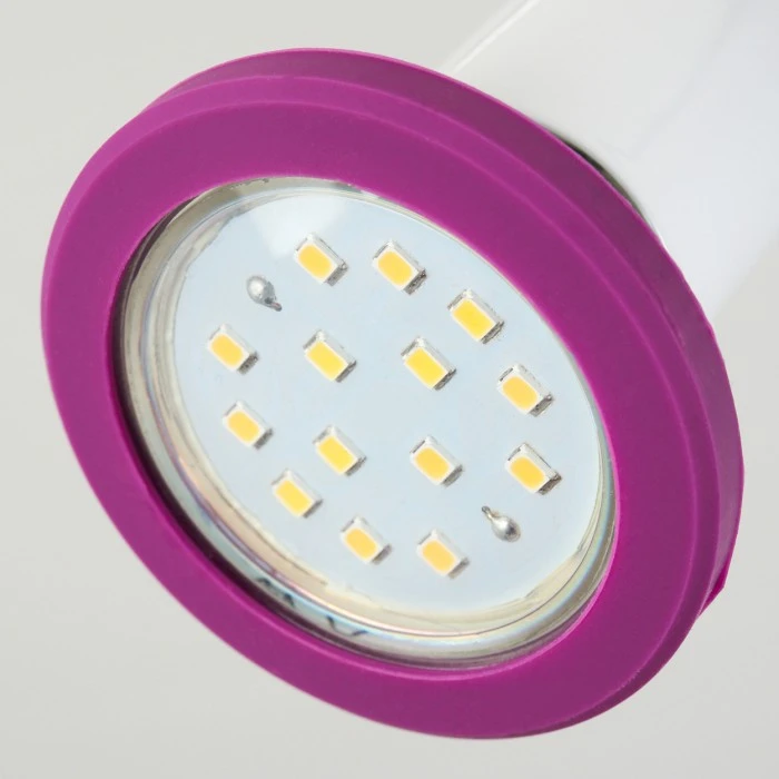 Hofstein Cabri Deckenleuchte LED Chrom, Weiß, Lila, 4-flammig 3 Hofstein Cabri Deckenleuchte LED Chrom, Weiß, Lila, 4-flammig – Bild 3