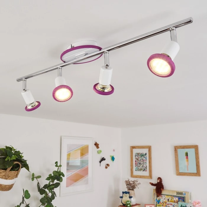 Hofstein Cabri Deckenleuchte LED Chrom, Weiß, Lila, 4-flammig 9 Hofstein Cabri Deckenleuchte LED Chrom, Weiß, Lila, 4-flammig – Bild 9