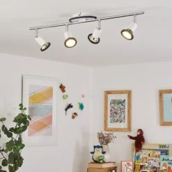 Hofstein Cabri Deckenleuchte LED Chrom, Schwarz, Wei&szlig;, 4-flammig -LED Leuchten Verkäufe 2022 cabri deckenleuchte h3552087 6