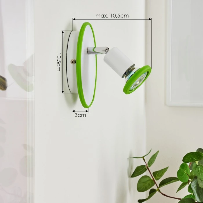 Hofstein Cabri Wandleuchte LED Chrom, Grün, Weiß, 1-flammig 4 Hofstein Cabri Wandleuchte LED Chrom, Grün, Weiß, 1-flammig – Bild 4