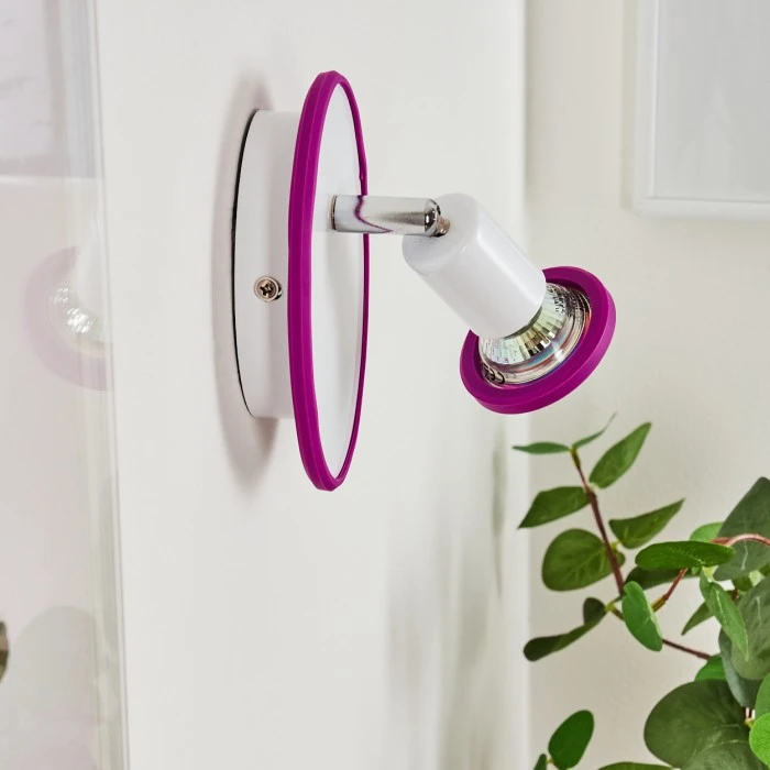 Hofstein Cabri Wandleuchte LED Chrom, Weiß, Lila, 1-flammig 12 Hofstein Cabri Wandleuchte LED Chrom, Weiß, Lila, 1-flammig – Bild 12